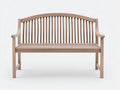 Bancos de jardín 130 x 60 x 90 cm - Madera natural clara - Banco de 2 plazas con respaldo arqueado y asiento de listones
