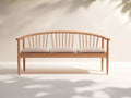 Bancos de jardín de madera 200x60x90 cm - madera natural-beige - diseño elegante para exterior