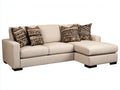 Sofás de esquina tapizado 280x180x88 cm - beige - diseño moderno con chaise longue