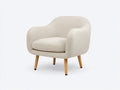 Sillones tapizados 82x78x78 cm - Beige - Patas de madera - Diseño moderno