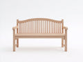 Bancos de jardín de madera 150 x 60 x 92 cm - madera natural - estilo clásico con respaldo curvo y reposabrazos