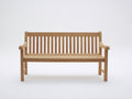 Bancos de jardín de madera 150 x 60 x 90 cm - madera natural - estilo clásico con respaldo de listones y reposabrazos