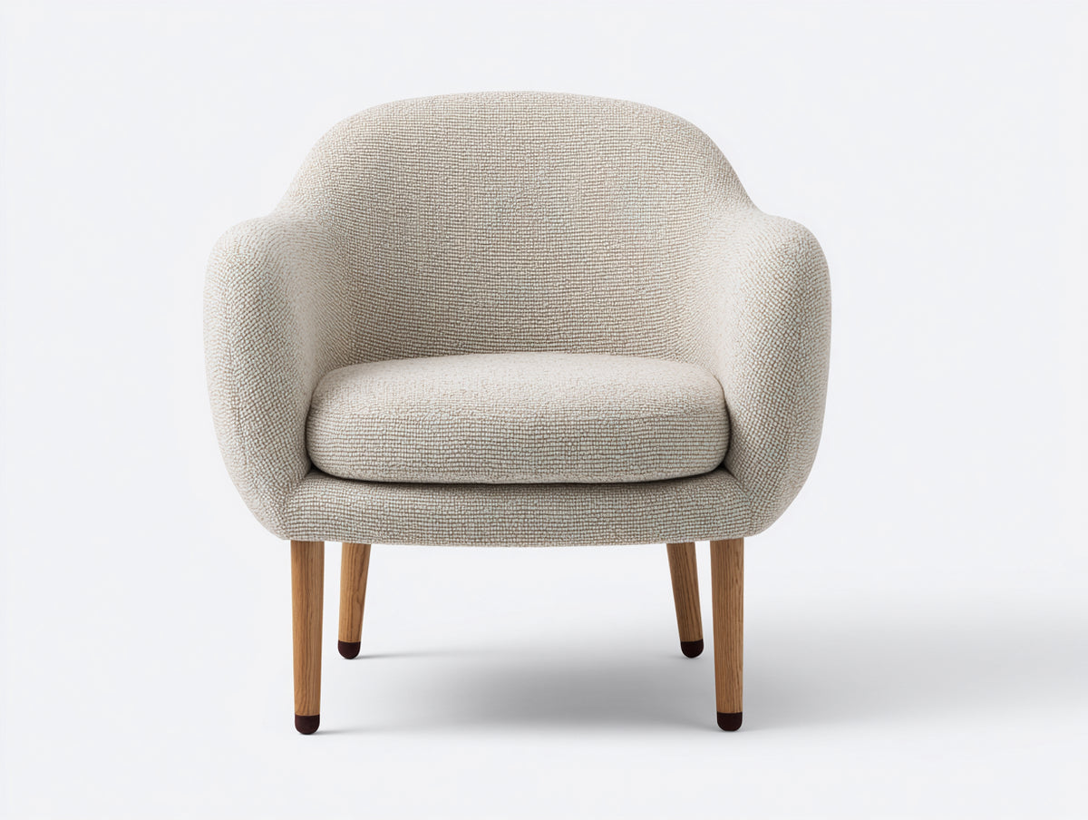 Sillones de una plaza de tela bouclé 75x75x80 cm - beige - diseño moderno para salón