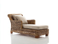 Tumbonas de ratán 175 x 78 x 88 cm - marrón-beige - estilo rústico con reposabrazos y respaldo inclinado
