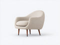 Sillón tapizado 88x82x84 cm - beige - diseño moderno con patas de madera